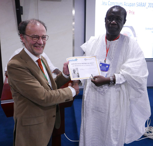 <p>Dr Le Polain et le Pr. Y. Coulibaly (président de la SARAF)</p>